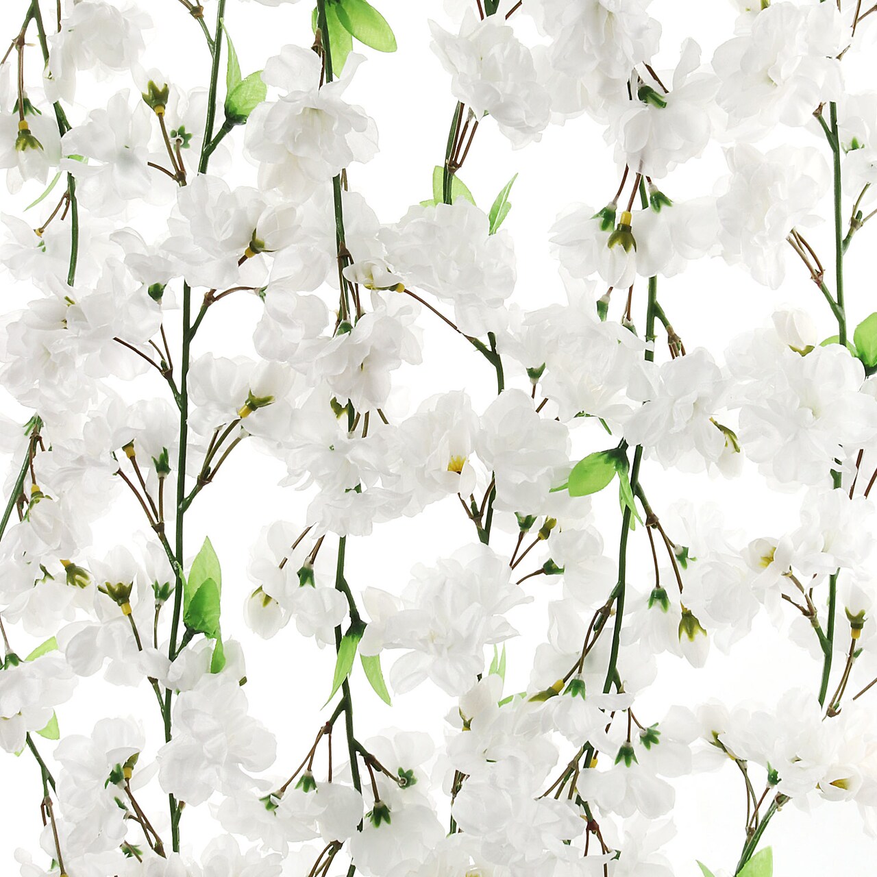 4.5ft White Cherry Blossom Garlands - 3-Pack, Artificial Flowers, Home & Event Decor - Perfect for Weddings, Parties - Elegant All-Season Display, Floral Home by Artificial Flowers